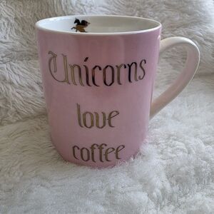 hazel Pink "Unicorns Love Coffee" Ceramic Mug